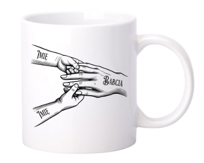 Obrazek Personalizowany Kubeczek Babcia + Wnuki, 330 ml