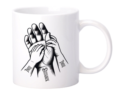 Obrazek Personalizowany Kubeczek Dziadek + Wnuki, 330 ml