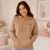 Obrazek Personalizowana bluza jasny brąz dla Mamy z imionami dzieci – haft MAMA z sercem