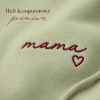 Obrazek Personalizowana bluza pistacjowa dla Mamy z imionami dzieci – haft MAMA z sercem