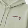 Obrazek Personalizowana bluza pistacjowa dla Mamy z imionami dzieci – haft MAMA z sercem