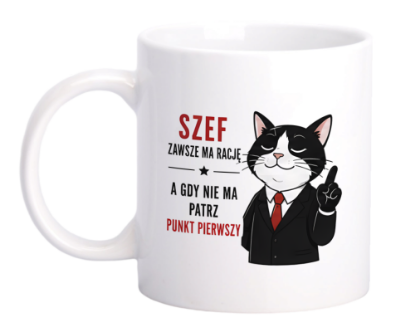 Obrazek Kubek 330 ml „Szef zawsze ma rację”