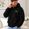 Obrazek Personalizowana czarna bluza dla Taty z imionami dzieci – haft TATA z sercem