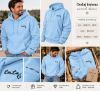 Obrazek Personalizowana jasnoniebieska bluza dla Taty z imionami dzieci – haft TATA z sercem