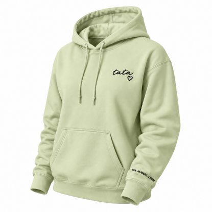 Obrazek Personalizowana pistacjowa bluza dla Taty z imionami dzieci – haft TATA z sercem
